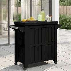 Trolleys*vidaXL Serveerwagen 3-in-1 polypropeen Zwart