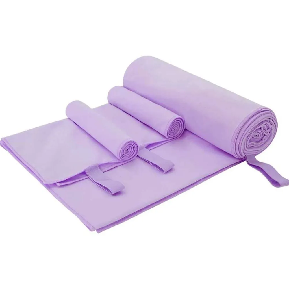 Linnengoed*vidaXL Set van Sporthanddoeken 3 pcs Polyester en Polyamide Paars