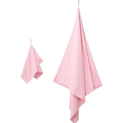 Linnengoed*vidaXL Set van Sporthanddoeken 2 pcs Stof Roze