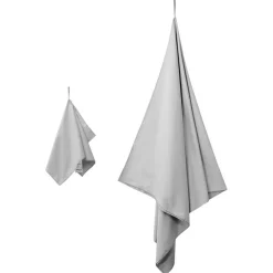 Linnengoed*vidaXL Set van Sporthanddoeken 2 pcs Stof Grijs