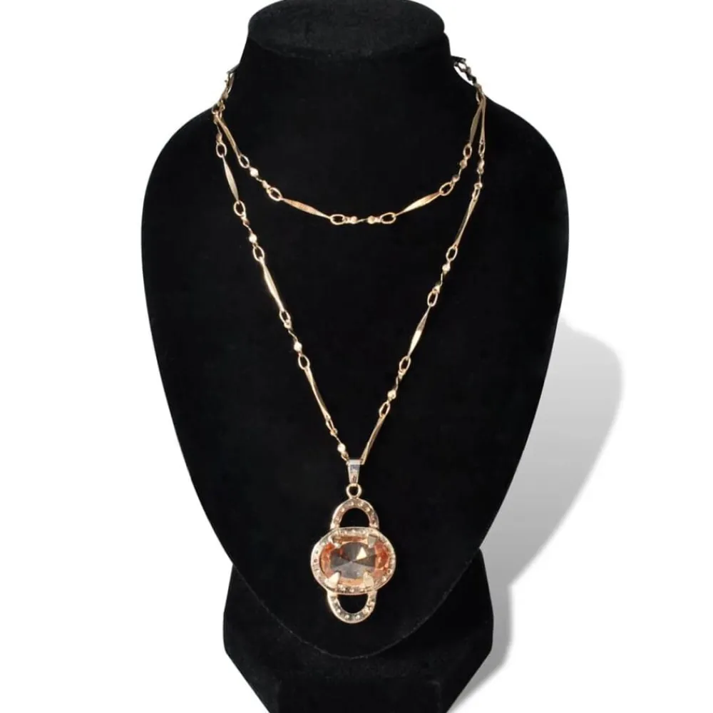 Sieradenhouder voor ketting 9x8,5x15 cm zwart 4 st>vidaXL