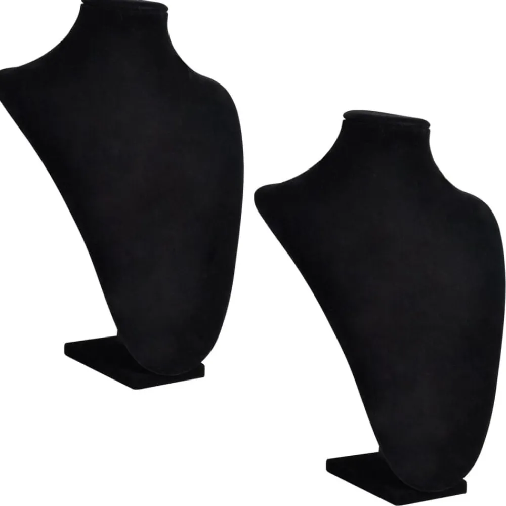 Uiterlijk & Gezondheid*vidaXL Sieradenhouder voor ketting 23x11,5x30 cm zwart 2 st