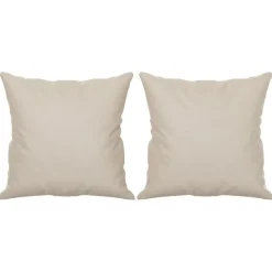 Woon- & Tuinaccessoires*vidaXL Sierkussens 2 st 40x40 cm microvezelstof crèmekleurig Crème