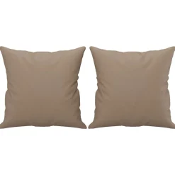 Woon- & Tuinaccessoires*vidaXL Sierkussens 2 st 40x40 cm kunstleer Cappuccino