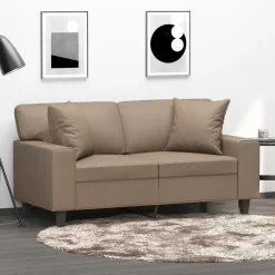 Woon- & Tuinaccessoires*vidaXL Sierkussens 2 st 40x40 cm kunstleer Cappuccino