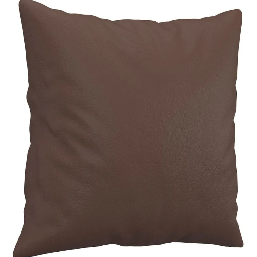 Woon- & Tuinaccessoires*vidaXL Sierkussens 2 st 40x40 cm kunstleer Bruin