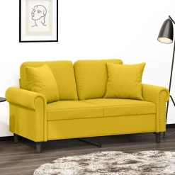 Woon- & Tuinaccessoires*vidaXL Sierkussens 2 st 40x40 cm fluweel Geel
