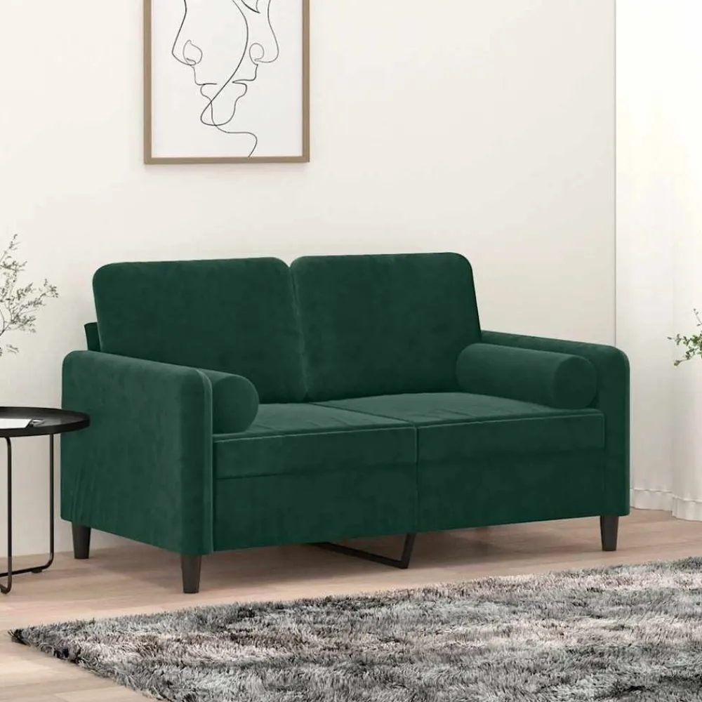 Woon- & Tuinaccessoires*vidaXL Sierkussens 2 st 15x50 cm fluweel Donkergroen