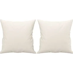 Sierkussens 2 st 40x40 cm kunstleer crèmekleurig>vidaXL Best