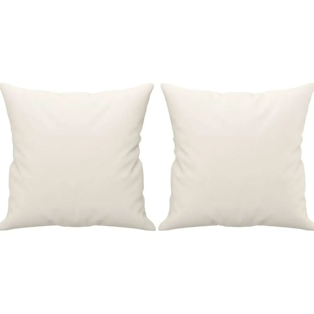 Sierkussens 2 st 40x40 cm kunstleer crèmekleurig>vidaXL Best