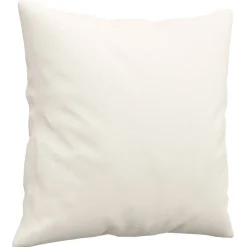 Sierkussens 2 st 40x40 cm kunstleer crèmekleurig><noscript><img width=