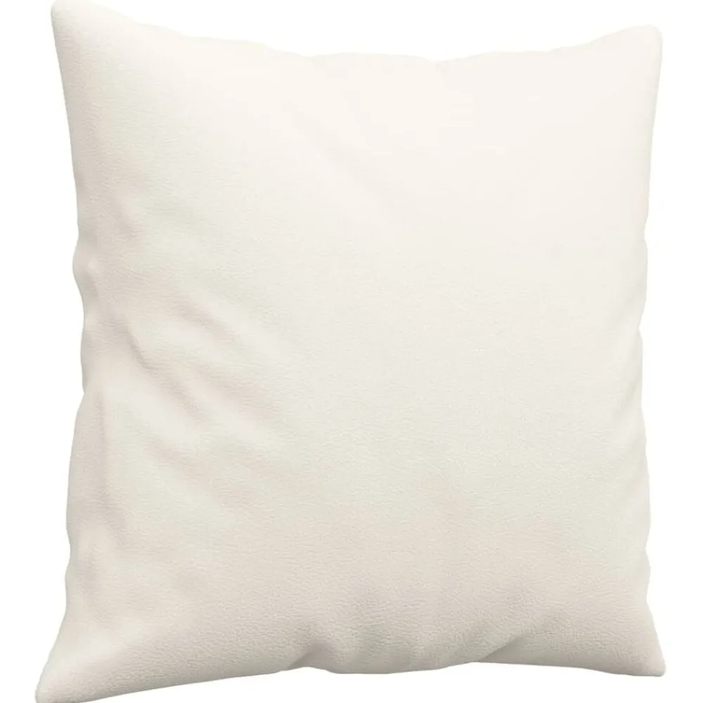 Sierkussens 2 st 40x40 cm kunstleer crèmekleurig>vidaXL Best