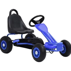 Speelgoed*vidaXL Skelter met pedalen en pneumatische banden Blauw