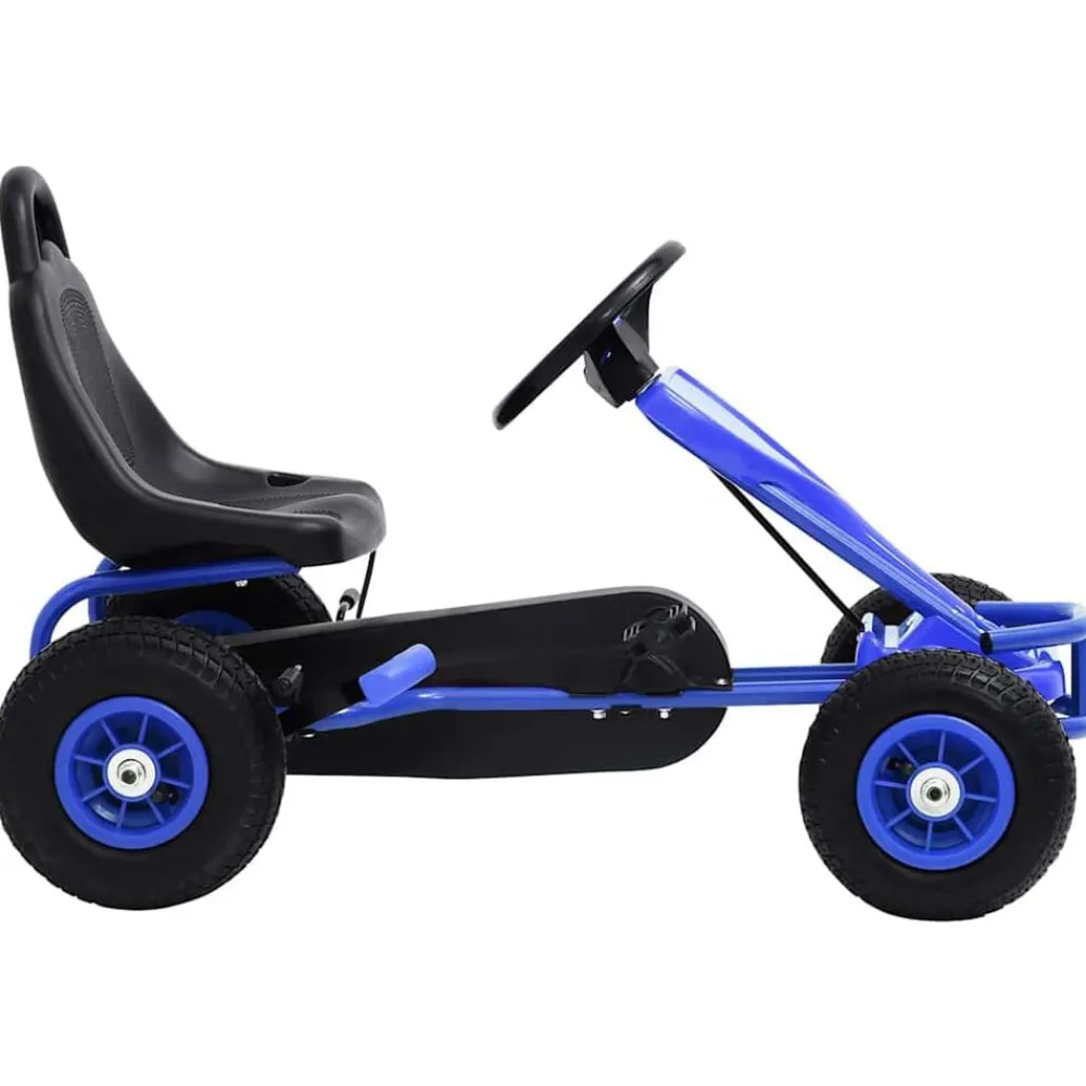 Speelgoed*vidaXL Skelter met pedalen en pneumatische banden Blauw
