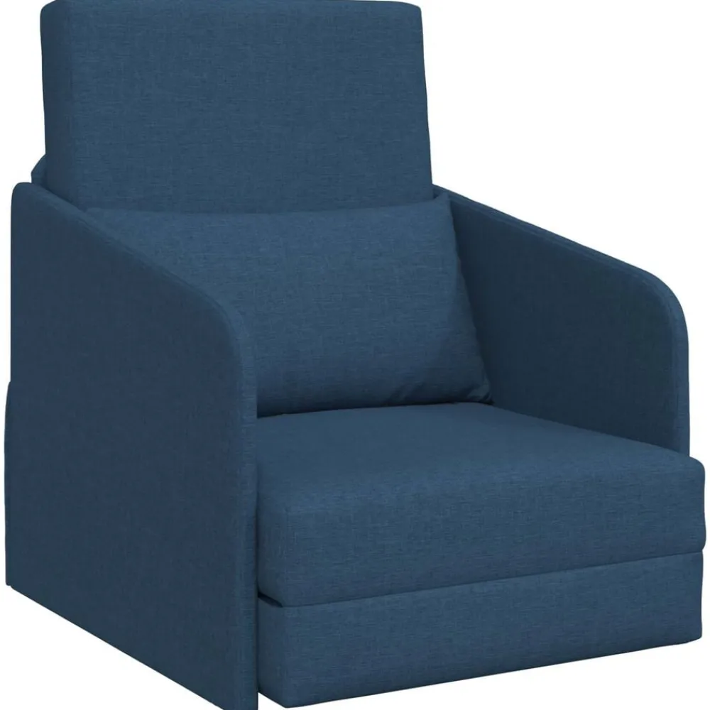 Banken*vidaXL Slaapbank 65 x 80 x 83 cm Stof Blauw