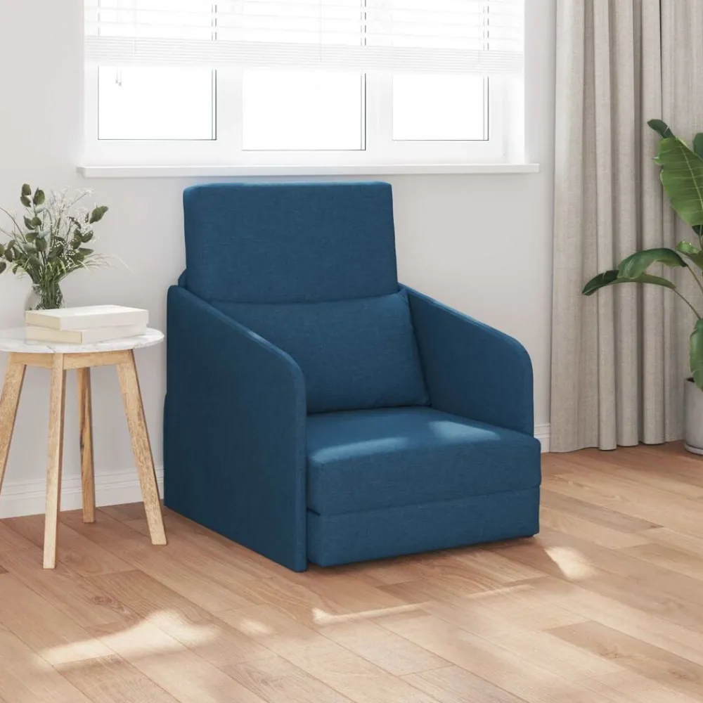 Banken*vidaXL Slaapbank 65 x 80 x 83 cm Stof Blauw