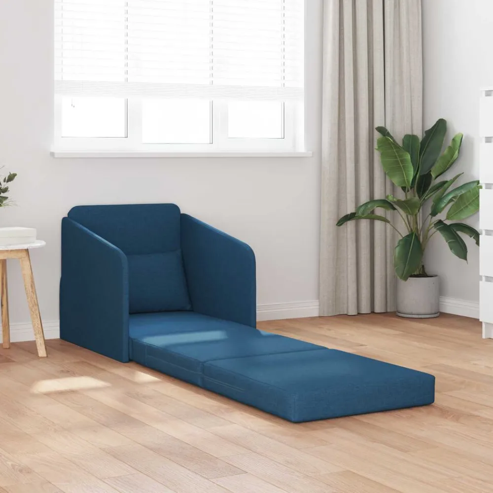 Banken*vidaXL Slaapbank 65 x 80 x 83 cm Stof Blauw