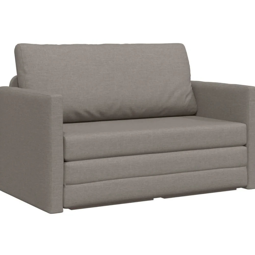Banken*vidaXL Slaapbank 110cm Stof Taupe