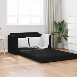 Banken*vidaXL Slaapbank 110cm Stof Zwart