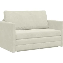Slaapbank Crème 124 x 71 x 78 cm Fluweel>vidaXL Clearance