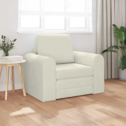 Banken*vidaXL Slaapbank Crème 98 x 71 x 83 cm Fluweel