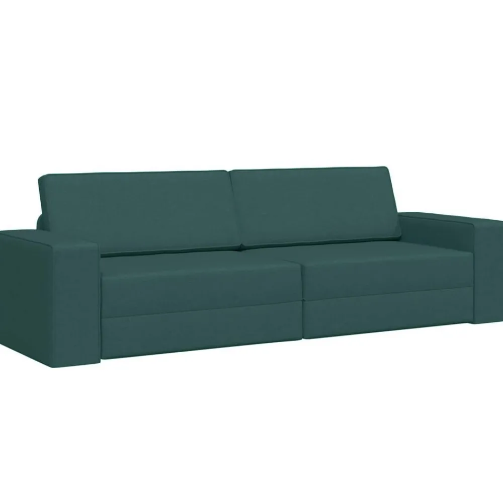 Banken*vidaXL Slaapbank 245 x 78 x 77 cm Stof Donkergroen