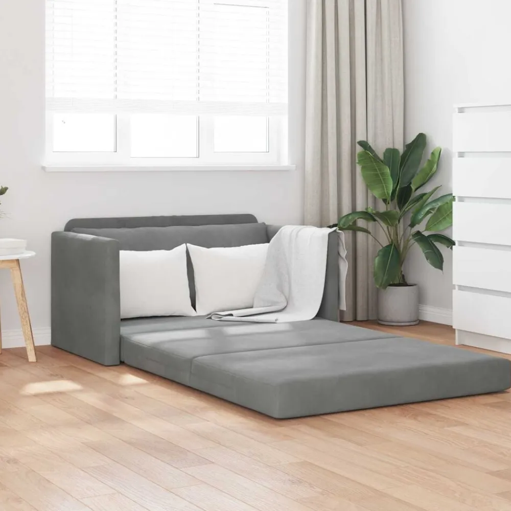 Slaapbank 124 x 71 x 78 cm Fluweel>vidaXL