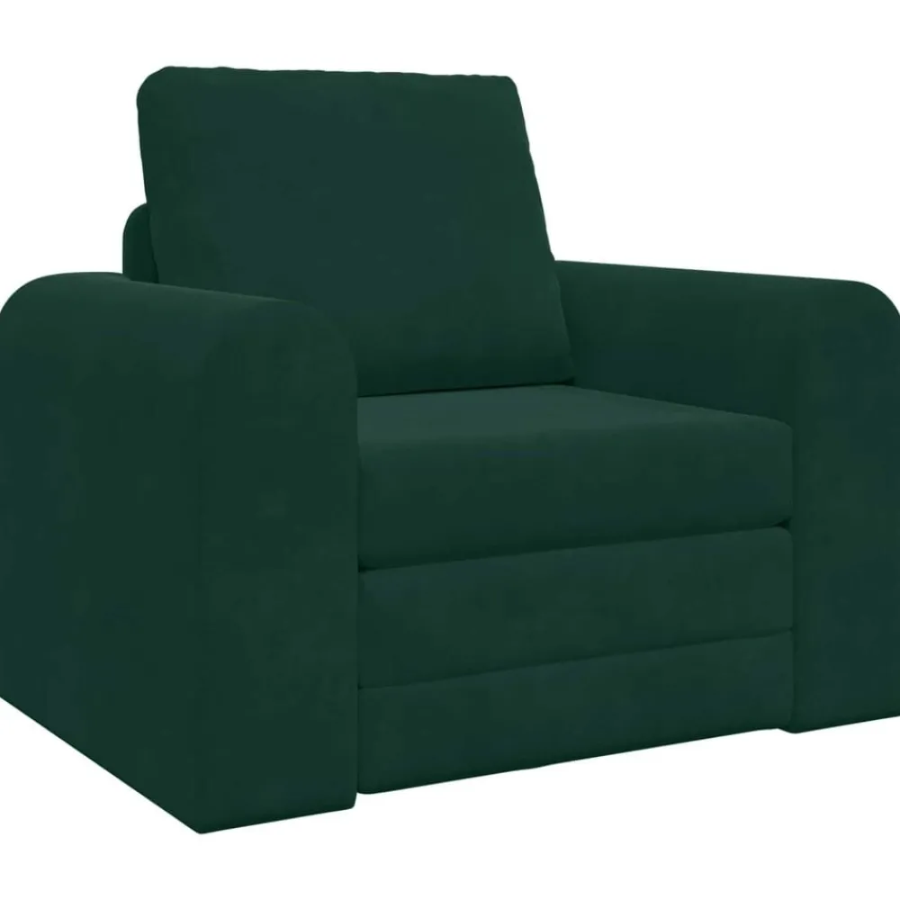 Banken*vidaXL Slaapbank 98 x 71 x 83 cm Fluweel Donkergroen