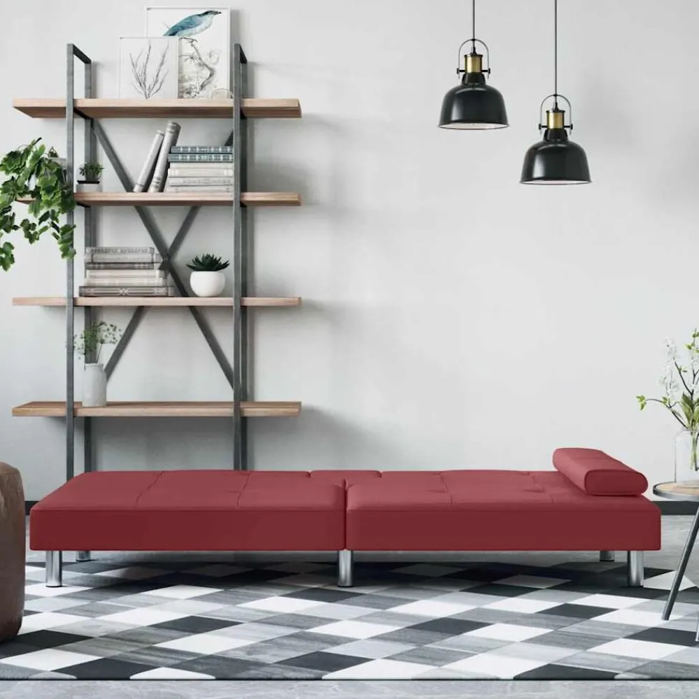 Slaapbank met bekerhouders kunstleer>vidaXL Best