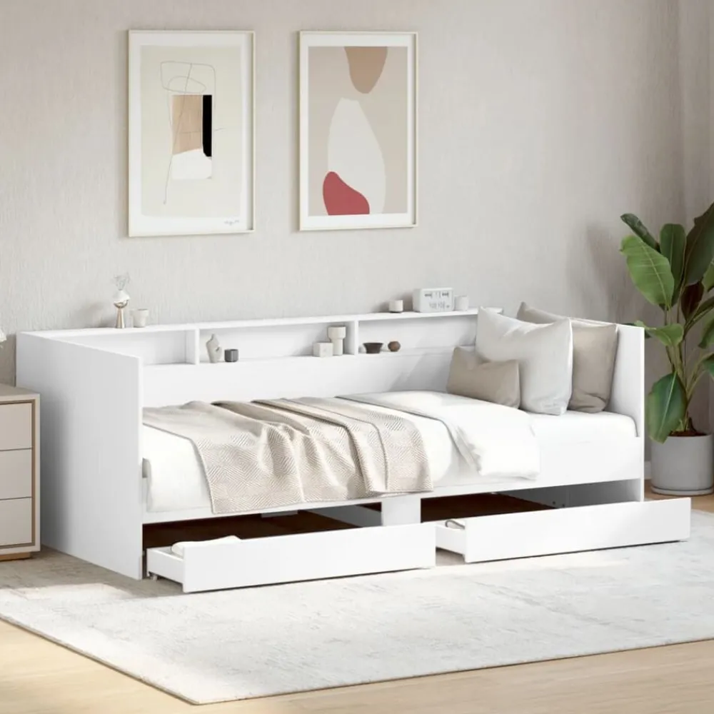 Slaapbank met lades zonder matras 100x200 cm>vidaXL Online