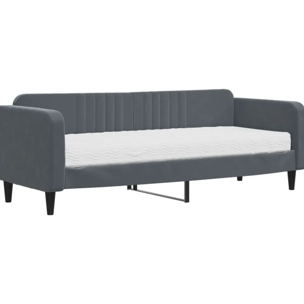 Slaapbank met matras 80x200 cm fluweel>vidaXL Online