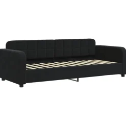 Bedden & Accessoires*vidaXL Slaapbank met matras 80x200 cm fluweel Zwart
