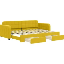 Slaapbank met onderschuifbed en lades 80x200 cm fluweel>vidaXL