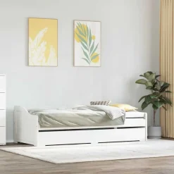 Slaapbank met onderschuifbed zonder matras IRUN 90x200 cm><noscript><img width=
