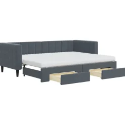 Slaapbank onderschuifbed en lades 80x200 cm fluweel>vidaXL New