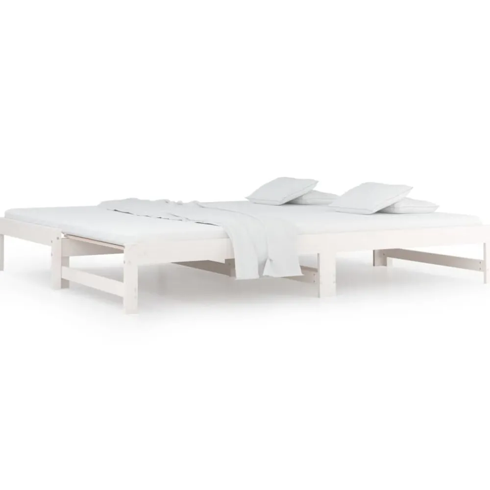 Slaapbank uitschuifbaar massief grenenhout 2x(90x200) cm>vidaXL Sale