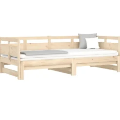 Slaapbank uitschuifbaar massief grenenhout 2x(90x200) cm><noscript><img width=