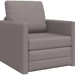Banken*vidaXL Slaapbank vloermodel 2-in-1 112x174x55 cm stof Taupe