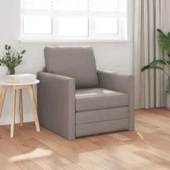 Banken*vidaXL Slaapbank vloermodel 2-in-1 112x174x55 cm stof Taupe
