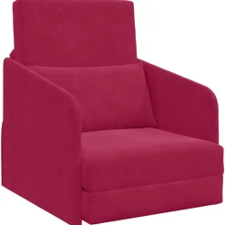 Banken*vidaXL Slaapbank 65 x 80 x 83 cm Fluweel Wijnrood