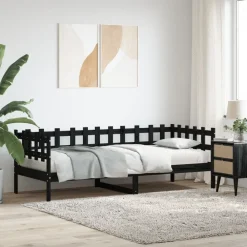Slaapbank 80x200 cm massief grenenhout zwart>vidaXL Best