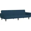 Slaapbank 2-zits fluweel blauw>vidaXL Discount