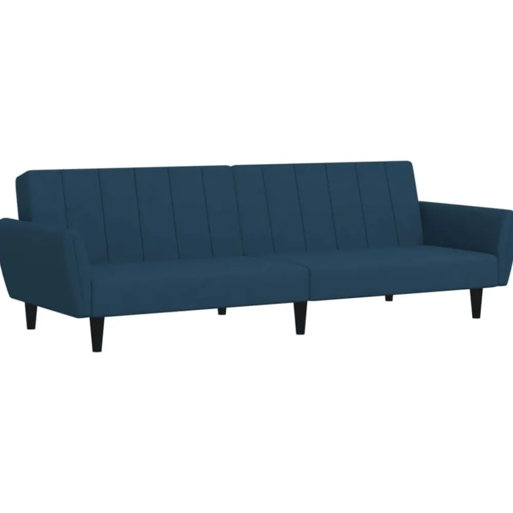 Slaapbank 2-zits fluweel blauw>vidaXL Discount