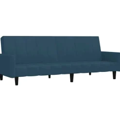 Banken*vidaXL Slaapbank 2-zits fluweel Blauw