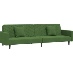 Slaapbank 2-zits met 2 kussens fluweel>vidaXL New