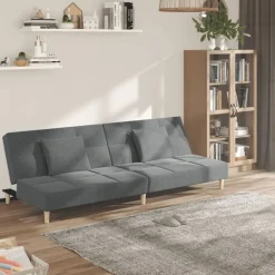 Slaapbank 2-zits met 2 kussens stof>vidaXL Clearance