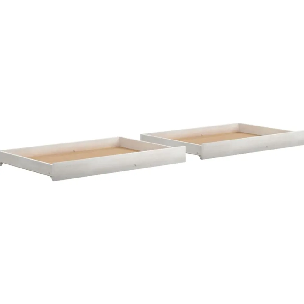 Bedden & Accessoires*vidaXL Slaapbanklades 2 st massief grenenhout Wit