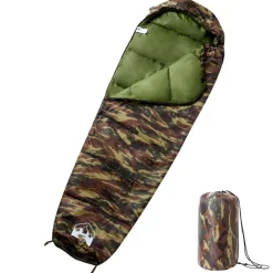 Buitensport*vidaXL Slaapzak mummie voor volwassenen 3 seizoenen Camouflage