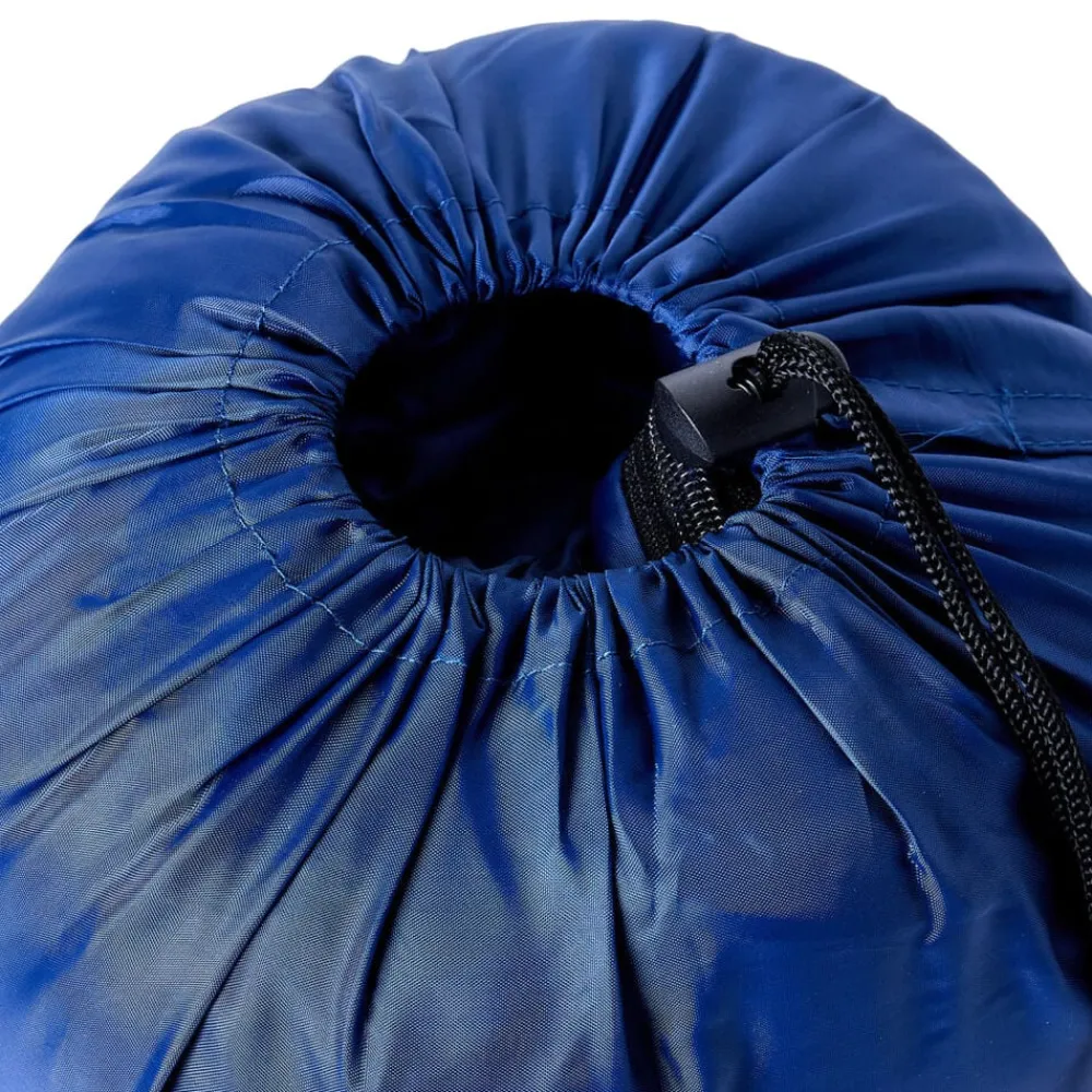 Buitensport*vidaXL Slaapzak mummie voor volwassenen 3 seizoenen marineblauw en blauw
