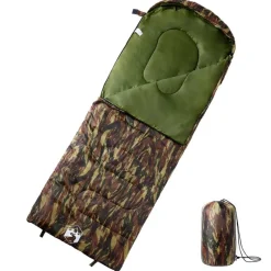 Buitensport*vidaXL Slaapzak voor volwassenen 3-4 seizoenen Camouflage